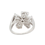 Diamond Flower Dress Ring-Charlotte Sayers Antique Jewellery