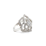 Diamond Flower Ring-Charlotte Sayers Antique Jewellery