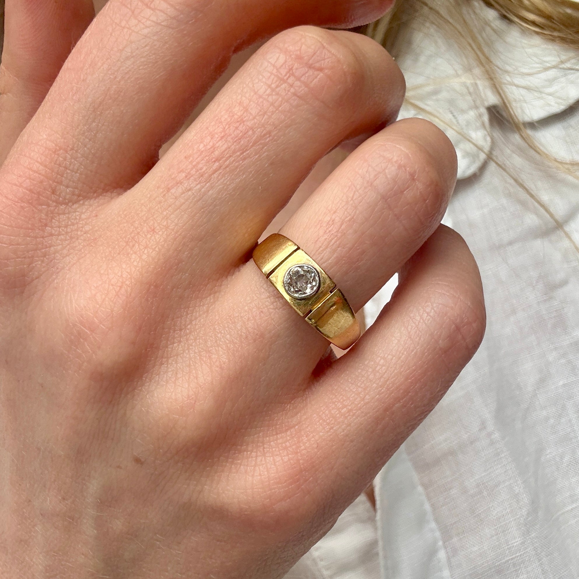 Diamond Gypsy Ring-Charlotte Sayers Antique Jewellery