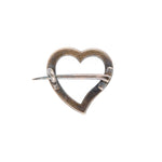 Diamond Heart Brooch-Charlotte Sayers Antique Jewellery