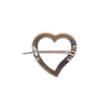 Diamond Heart Brooch-Charlotte Sayers Antique Jewellery