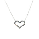 Diamond Heart Necklace-Charlotte Sayers Antique Jewellery