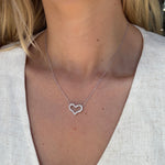 Diamond Heart Necklace-Charlotte Sayers Antique Jewellery