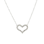 Diamond Heart Necklace-Charlotte Sayers Antique Jewellery