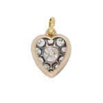 Diamond Heart Pendant-Charlotte Sayers Antique Jewellery