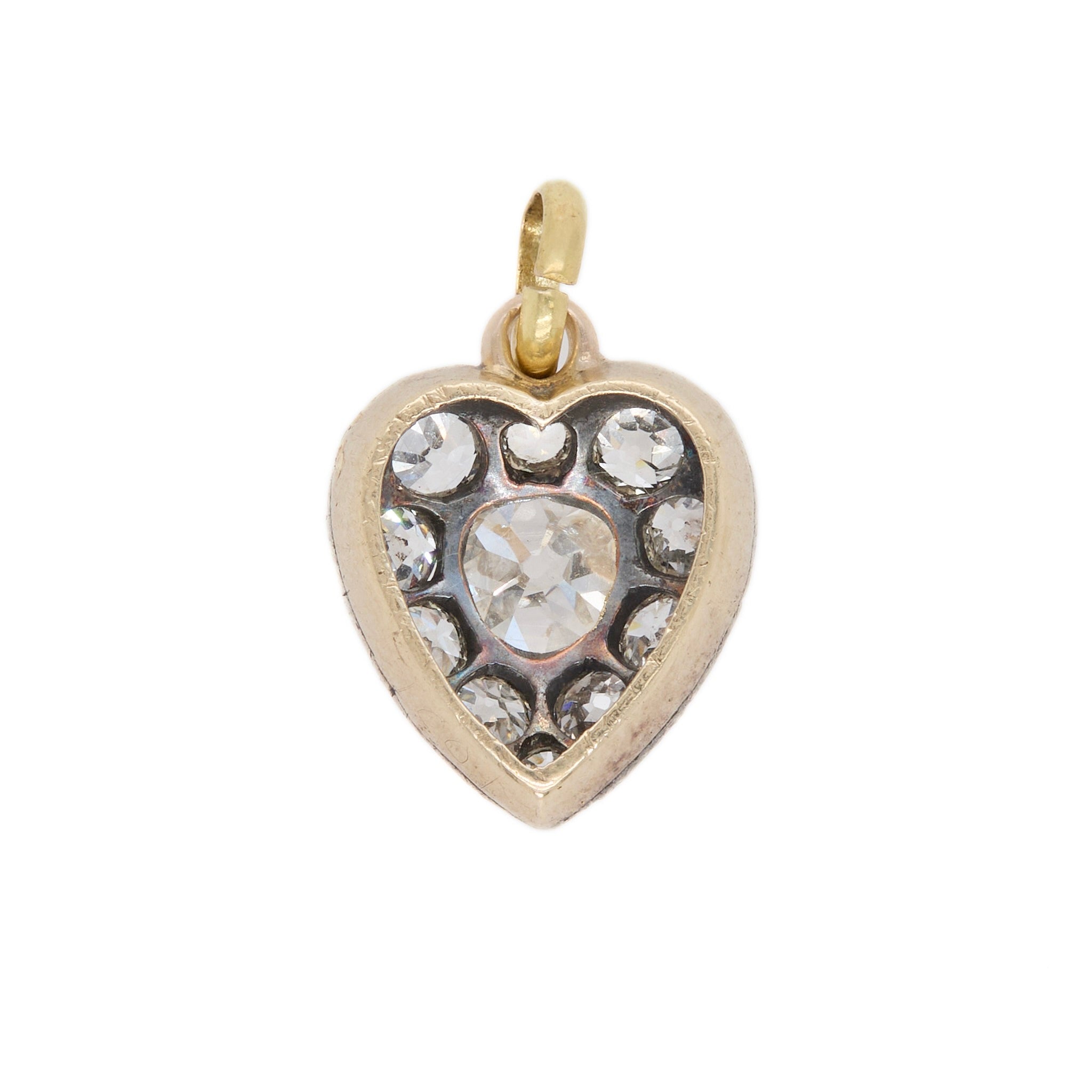 Diamond Heart Pendant-Charlotte Sayers Antique Jewellery