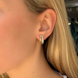 Diamond Hoop Earrings-Charlotte Sayers Antique Jewellery