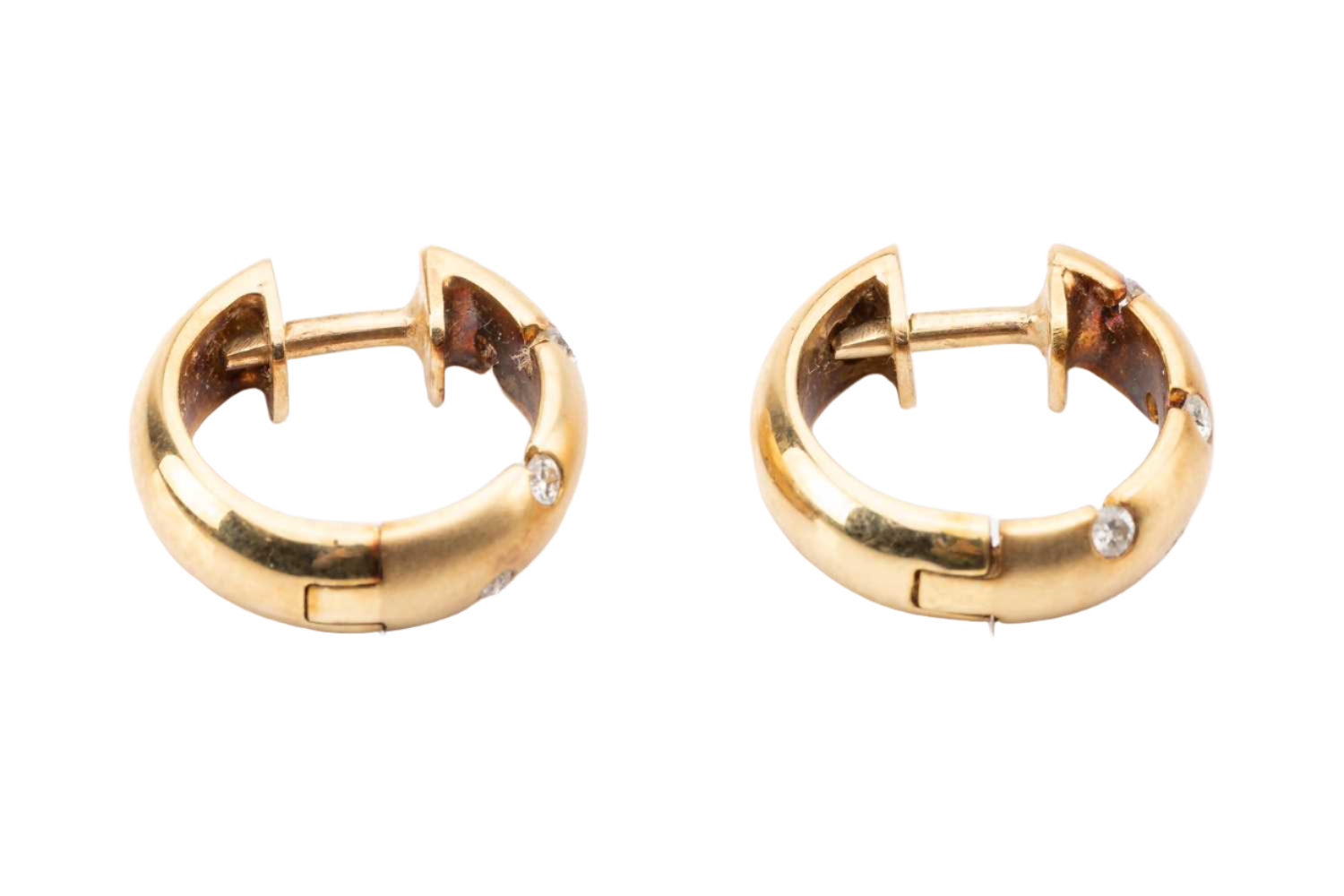 Diamond Hoop Earrings-Charlotte Sayers Antique Jewellery