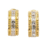 Diamond Hoop Earrings-Charlotte Sayers Antique Jewellery