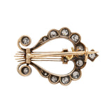 Diamond Lyre Brooch-Charlotte Sayers Antique Jewellery