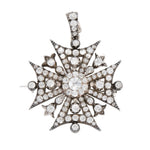 Diamond Maltese Cross-Charlotte Sayers Antique Jewellery