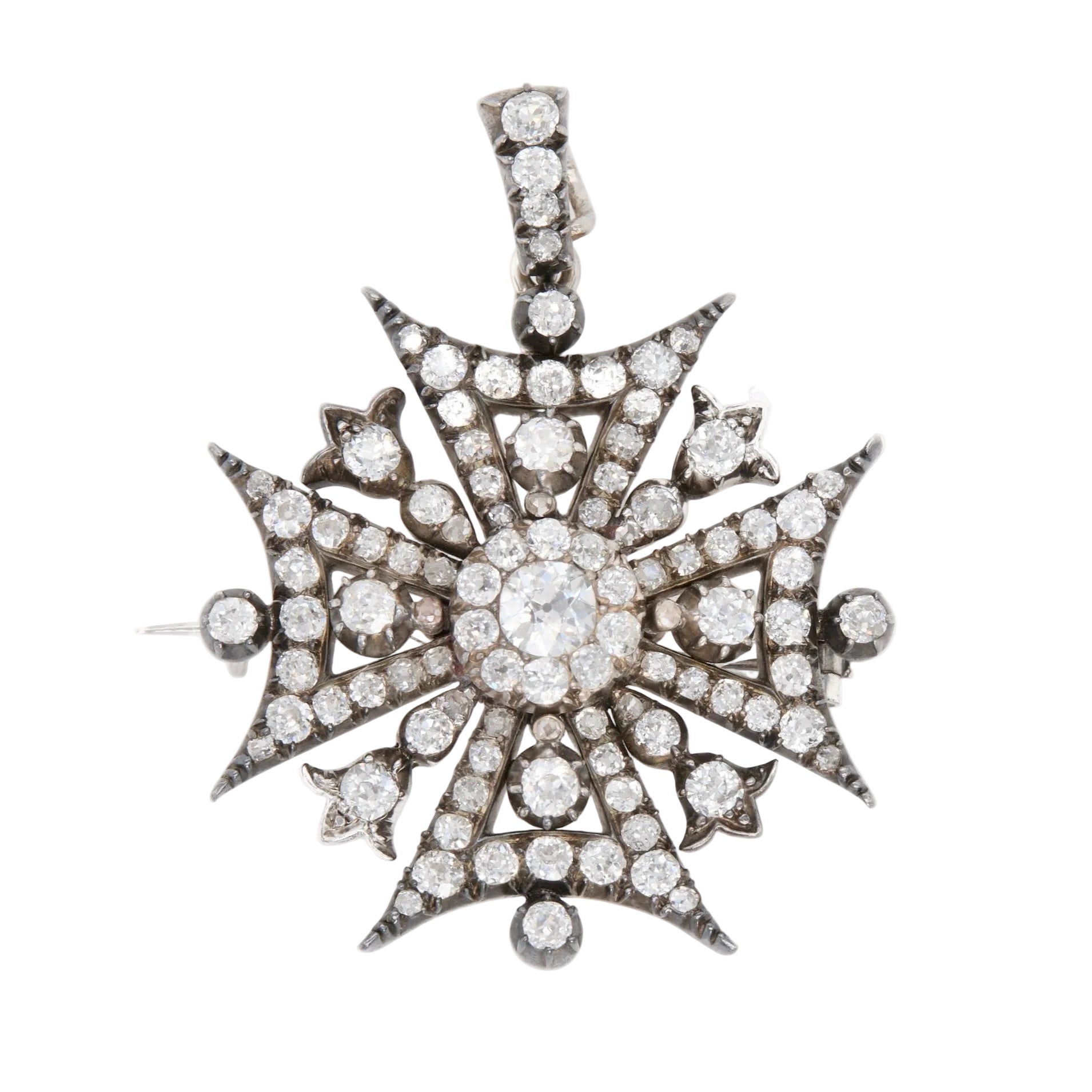 Diamond Maltese Cross-Charlotte Sayers Antique Jewellery