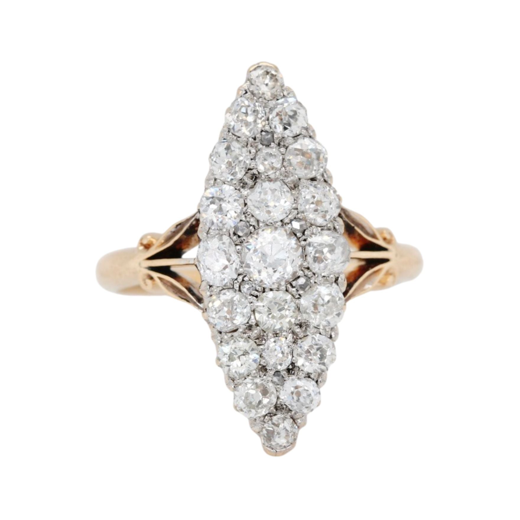Diamond Marquise Ring-Charlotte Sayers Antique Jewellery