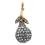 Diamond Pave Set Pear Pendant-Charlotte Sayers Antique Jewellery