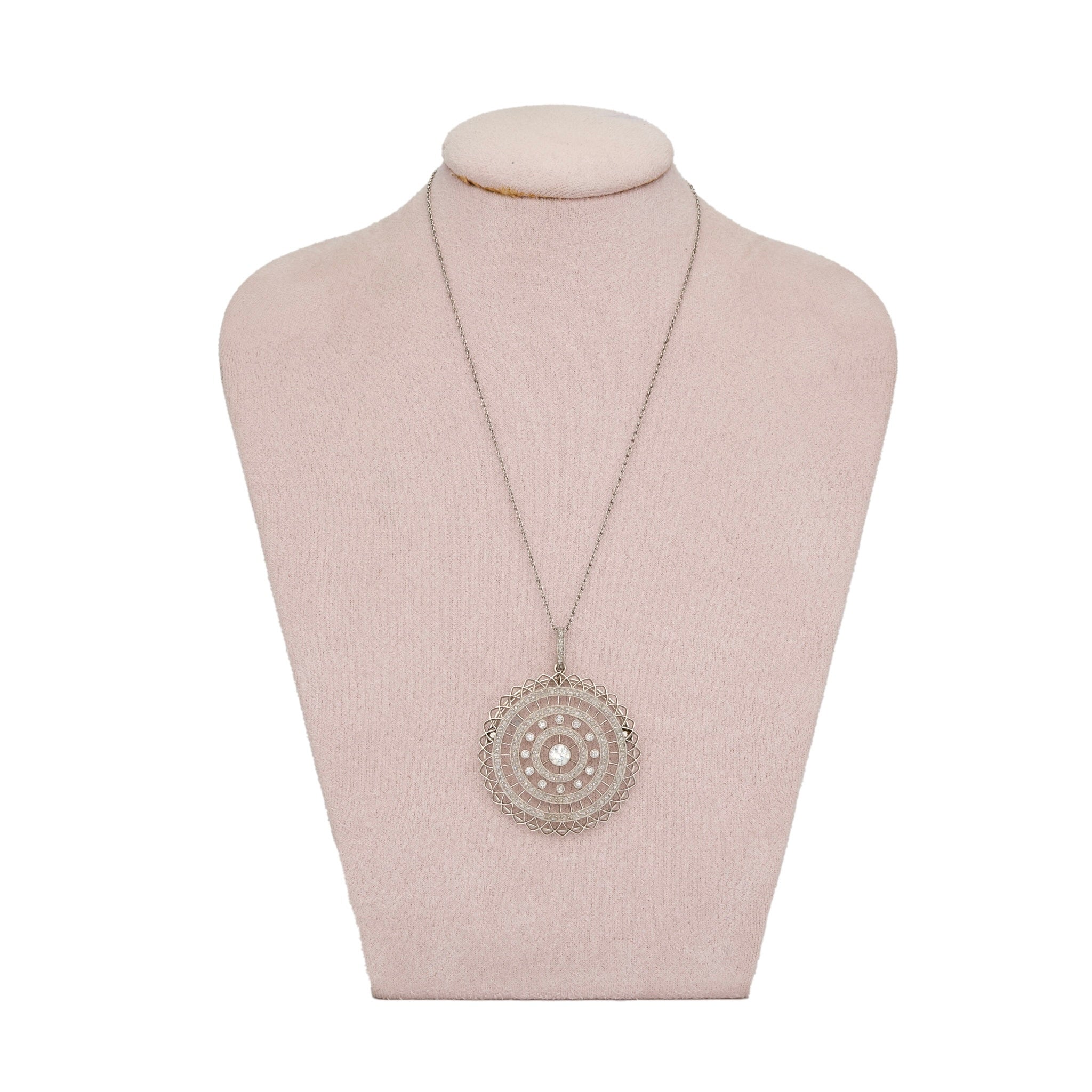 Diamond Pendant / Brooch-Charlotte Sayers Antique Jewellery