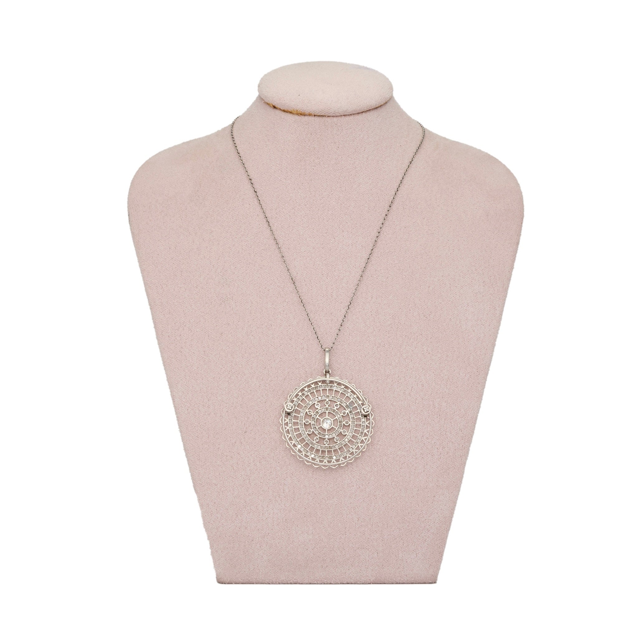 Diamond Pendant / Brooch-Charlotte Sayers Antique Jewellery