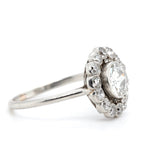 Diamond Platinum Cluster Ring-Charlotte Sayers Antique Jewellery