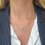 Diamond Solitaire Necklace-Charlotte Sayers Antique Jewellery