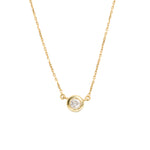 Diamond Solitaire Necklace-Charlotte Sayers Antique Jewellery