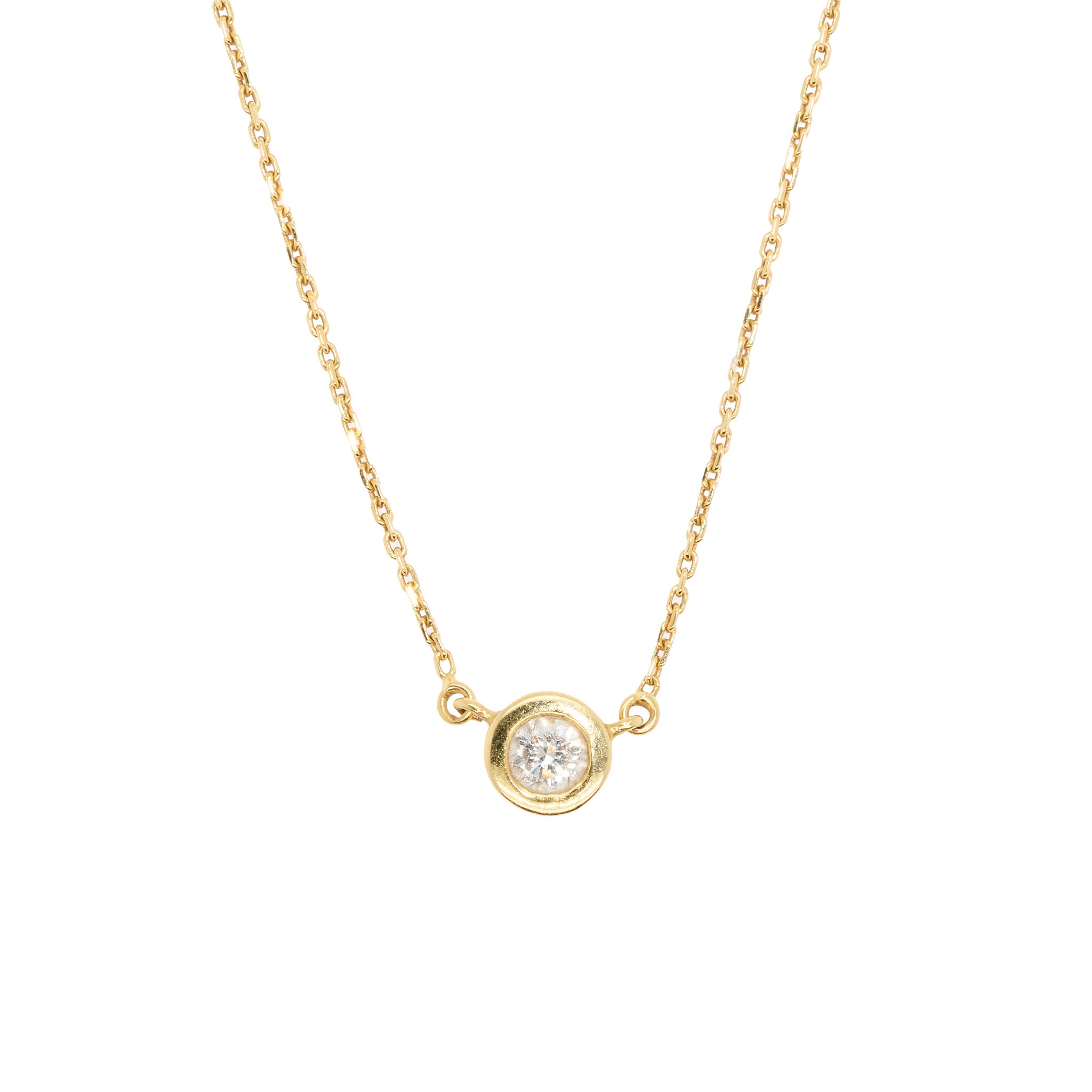 Diamond Solitaire Necklace-Charlotte Sayers Antique Jewellery