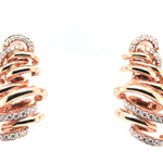 Diamond Spiral Earrings-Charlotte Sayers Antique Jewellery