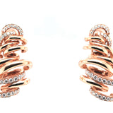 Diamond Spiral Earrings-Charlotte Sayers Antique Jewellery