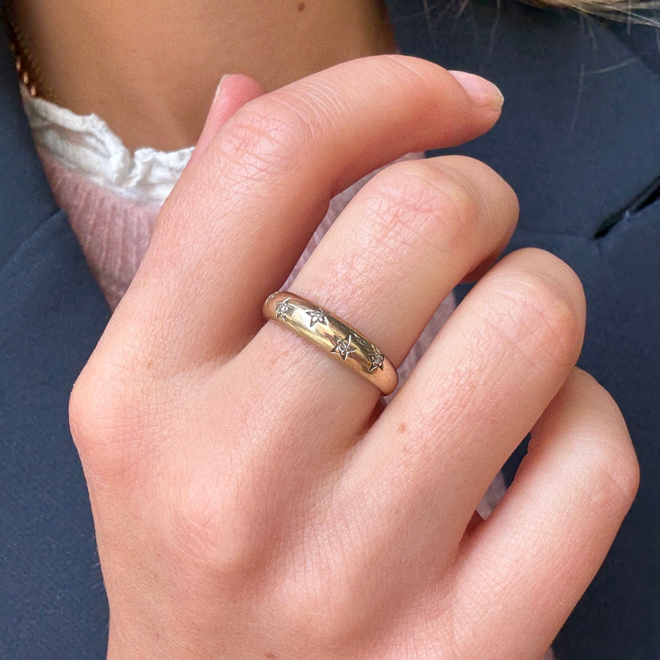 Diamond Star Ring-Charlotte Sayers Antique Jewellery