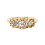 Diamond Three Cluster Ring-Charlotte Sayers Antique Jewellery