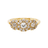 Diamond Three Cluster Ring-Charlotte Sayers Antique Jewellery