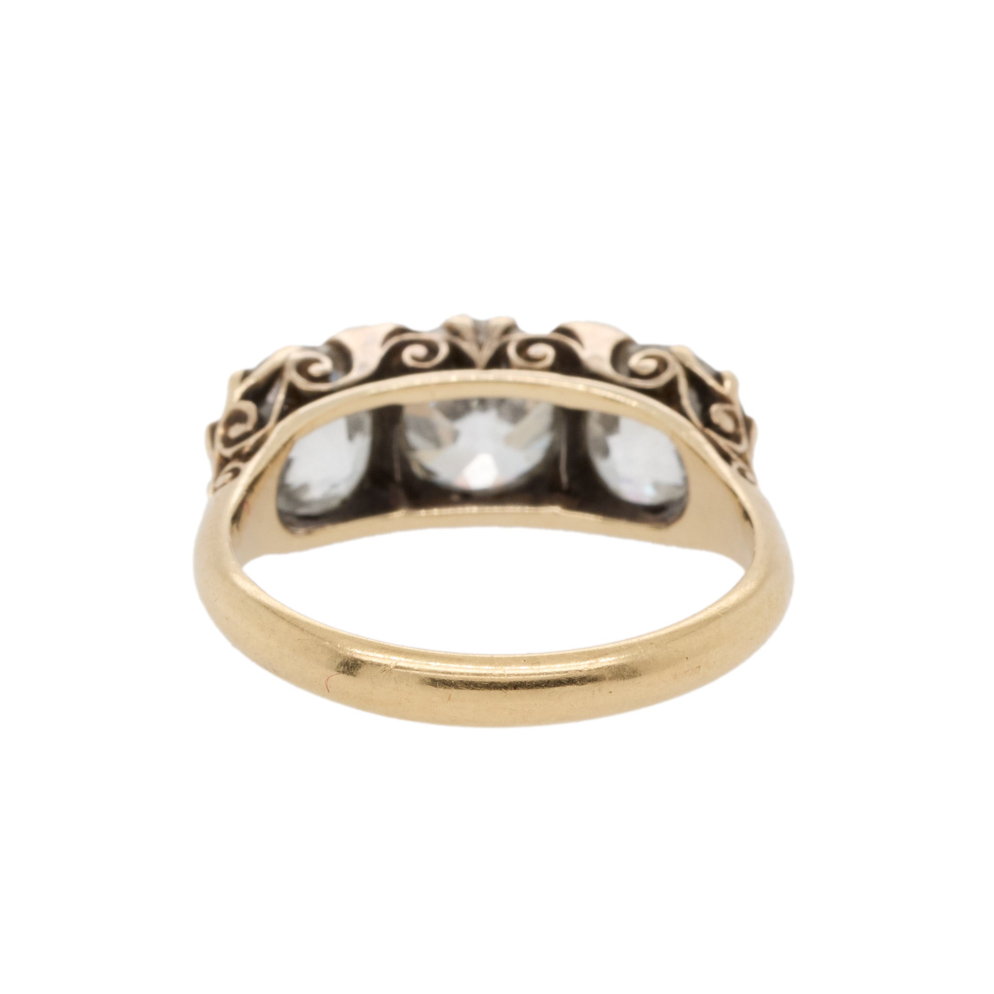 Diamond Three Stone Ring-Charlotte Sayers Antique Jewellery