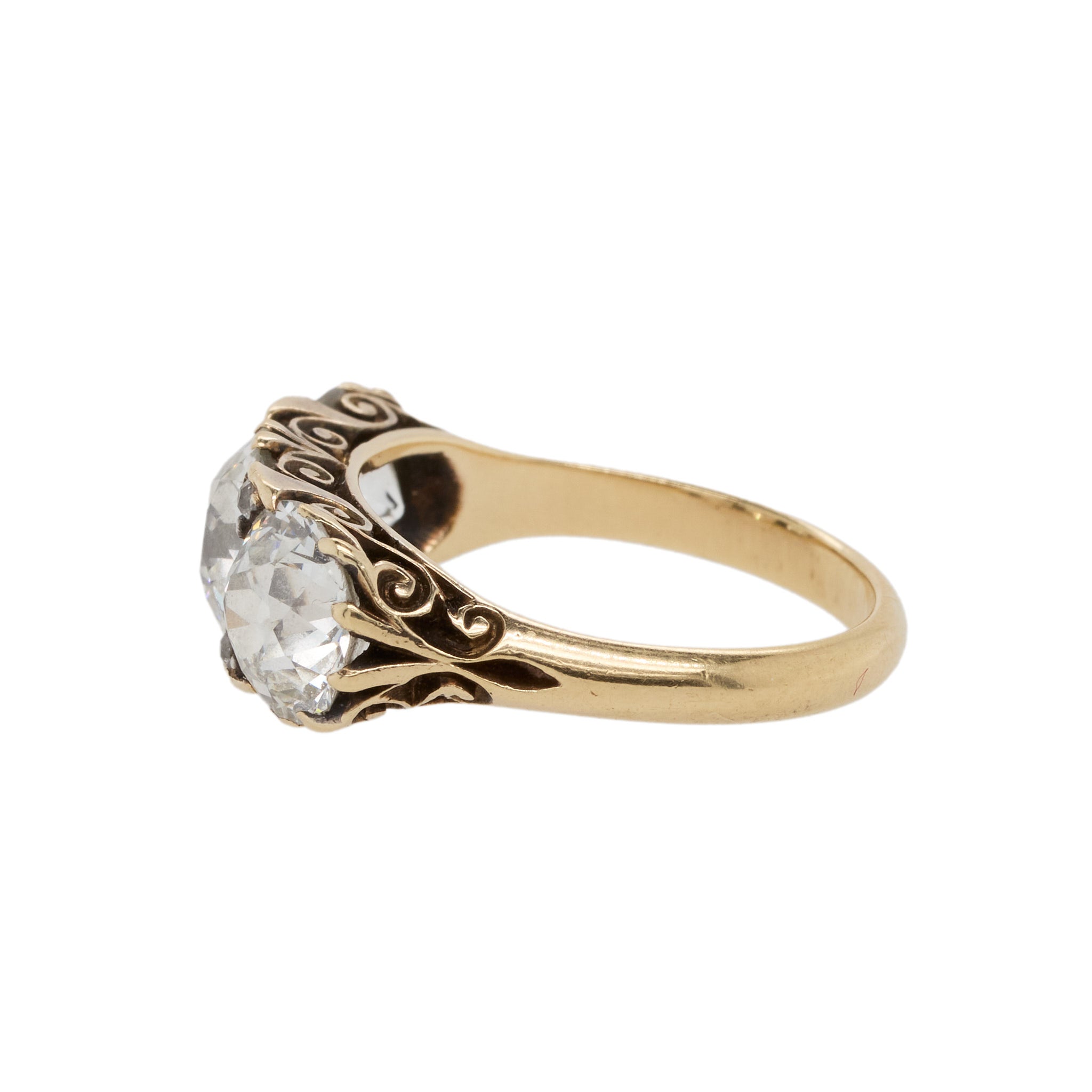 Diamond Three Stone Ring-Charlotte Sayers Antique Jewellery