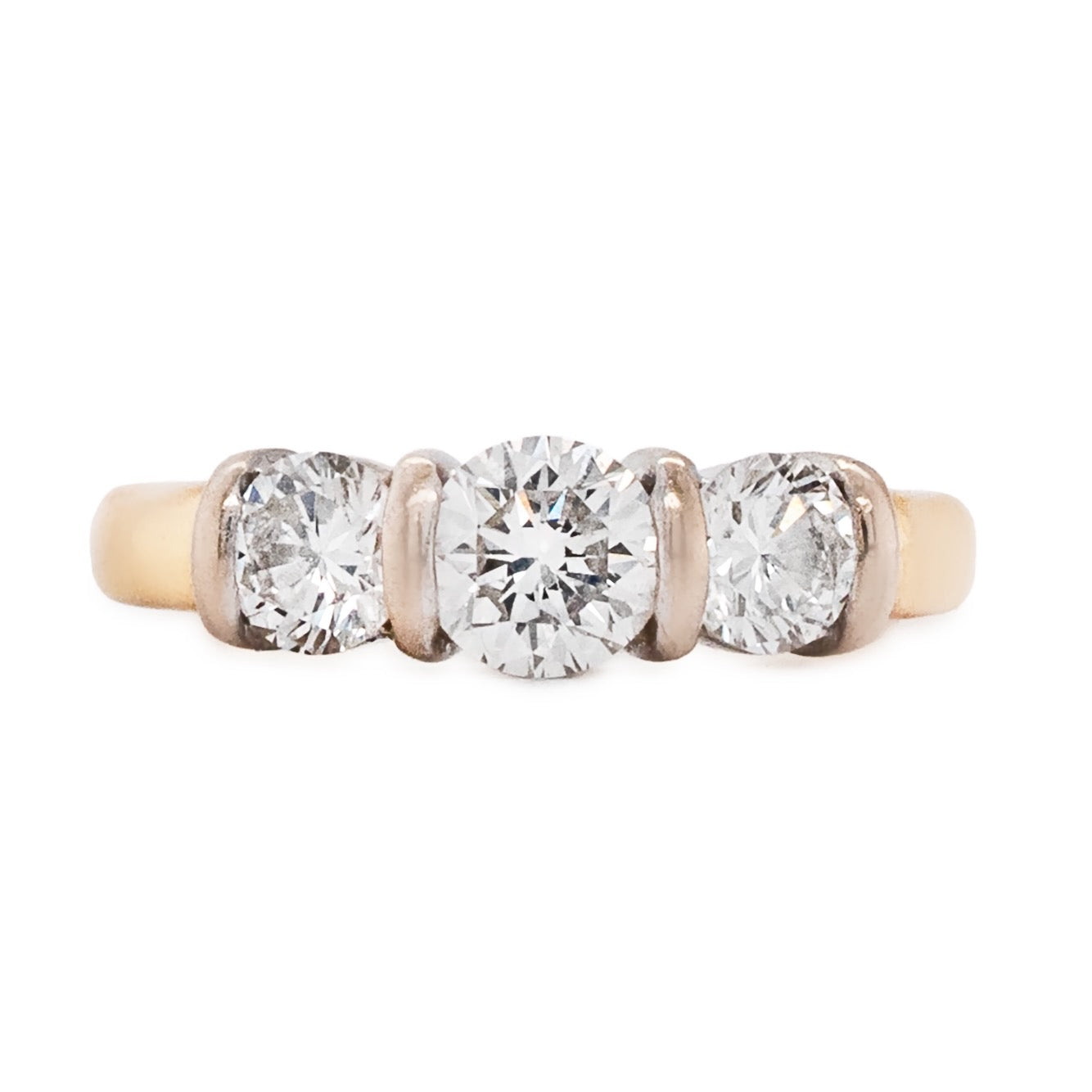 Diamond Three Stone Ring-Charlotte Sayers Antique Jewellery