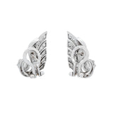 Diamond Wing Earrings-Charlotte Sayers Antique Jewellery