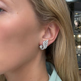 Diamond Wing Earrings-Charlotte Sayers Antique Jewellery