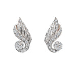 Diamond Wing Earrings-Charlotte Sayers Antique Jewellery