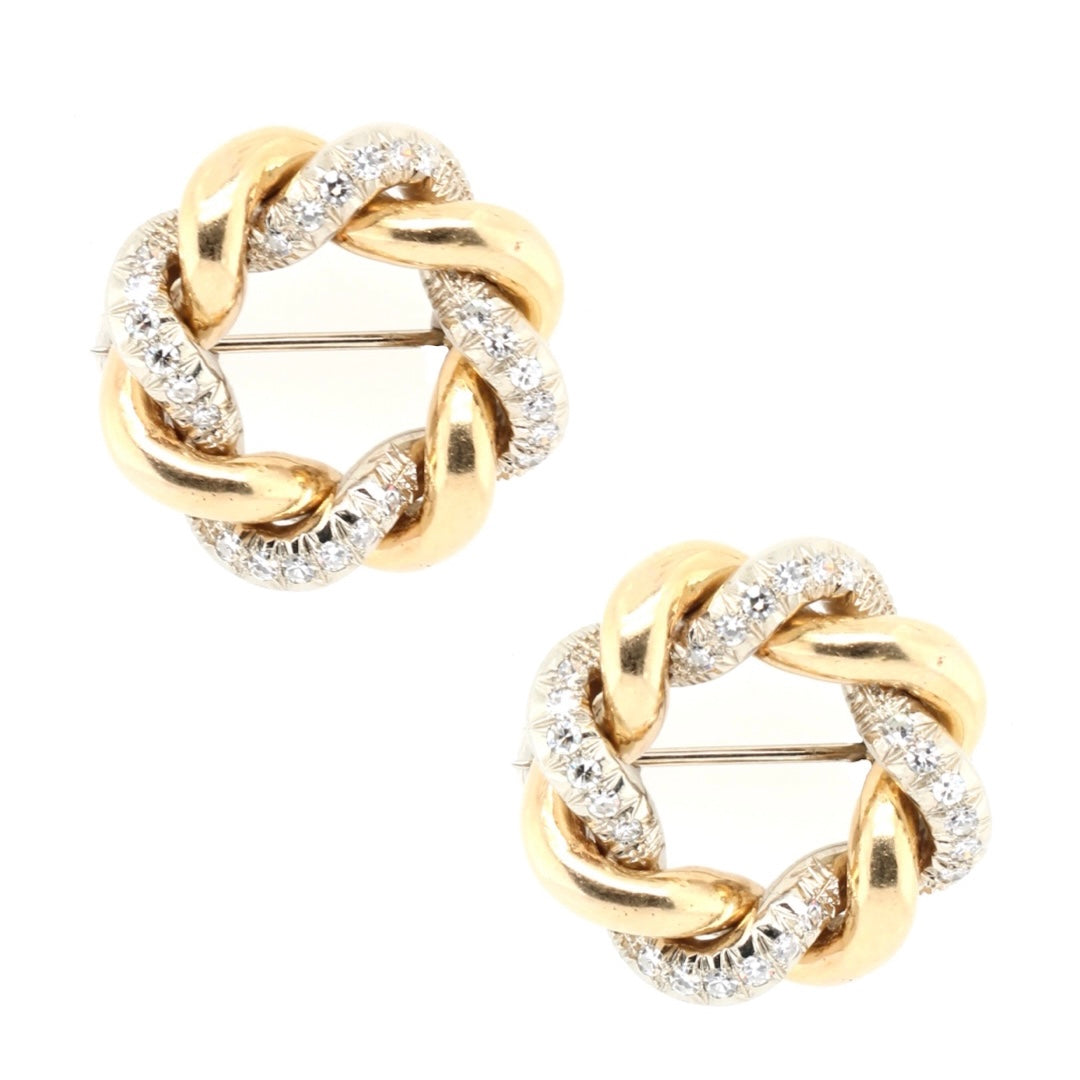 Diamond Wreath Brooches-Charlotte Sayers Antique Jewellery