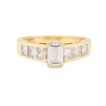 Diamond and Chunky Gold Ring-Charlotte Sayers Antique Jewellery