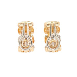 Diamond and Gold Clip Hoop Earrings-Charlotte Sayers Antique Jewellery