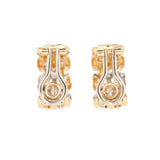 Diamond and Gold Clip Hoop Earrings-Charlotte Sayers Antique Jewellery
