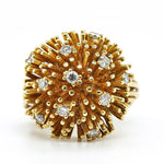 Diamond and Gold Cocktail Ring-Charlotte Sayers Antique Jewellery