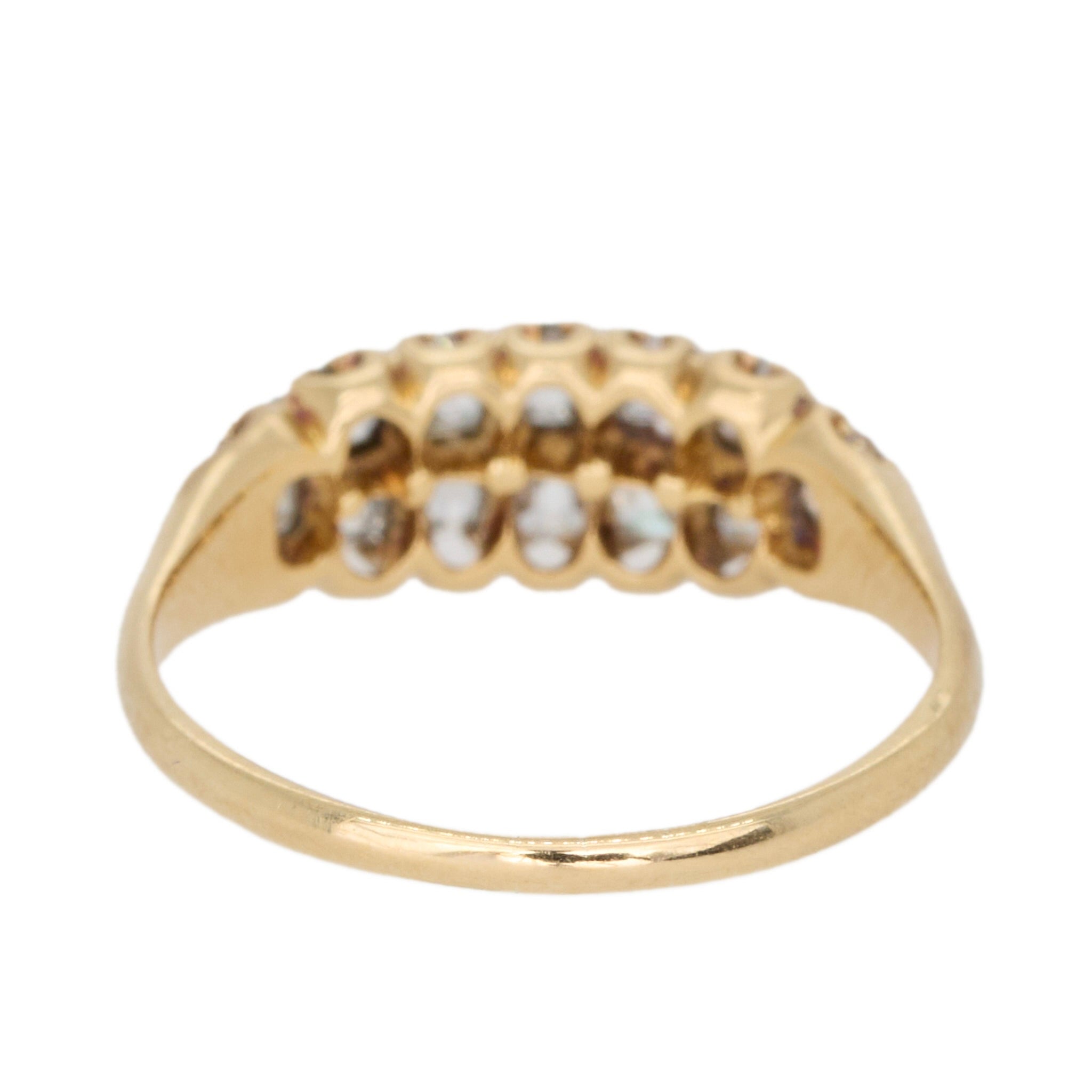 Double Row Diamond Ring-Charlotte Sayers Antique Jewellery