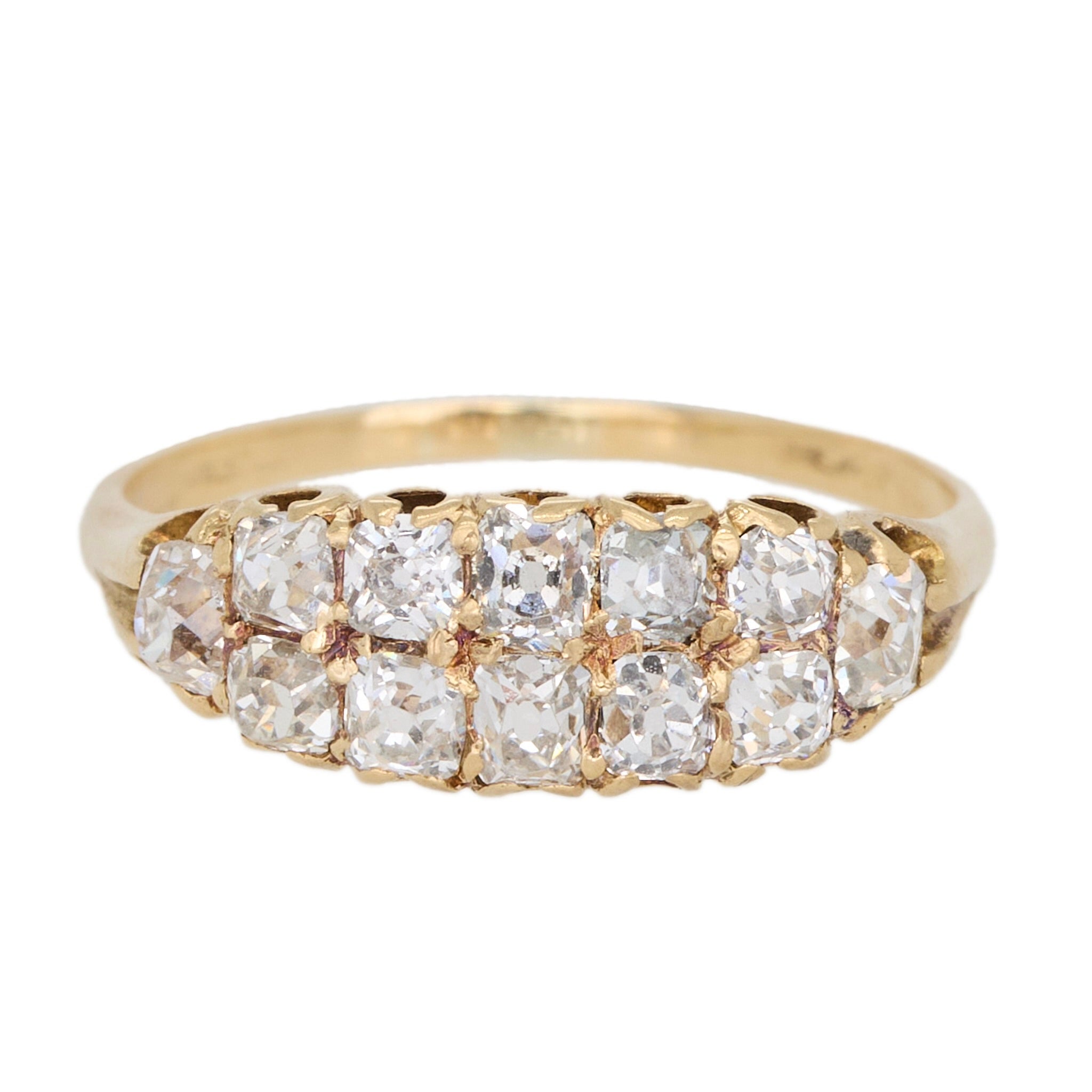 Double Row Diamond Ring-Charlotte Sayers Antique Jewellery