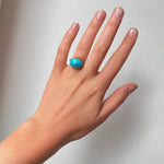 Early 20th Century Turquoise and Diamond Ring-Charlotte Sayers Antique Jewellery