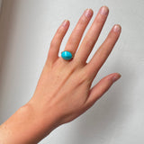 Early 20th Century Turquoise and Diamond Ring-Charlotte Sayers Antique Jewellery