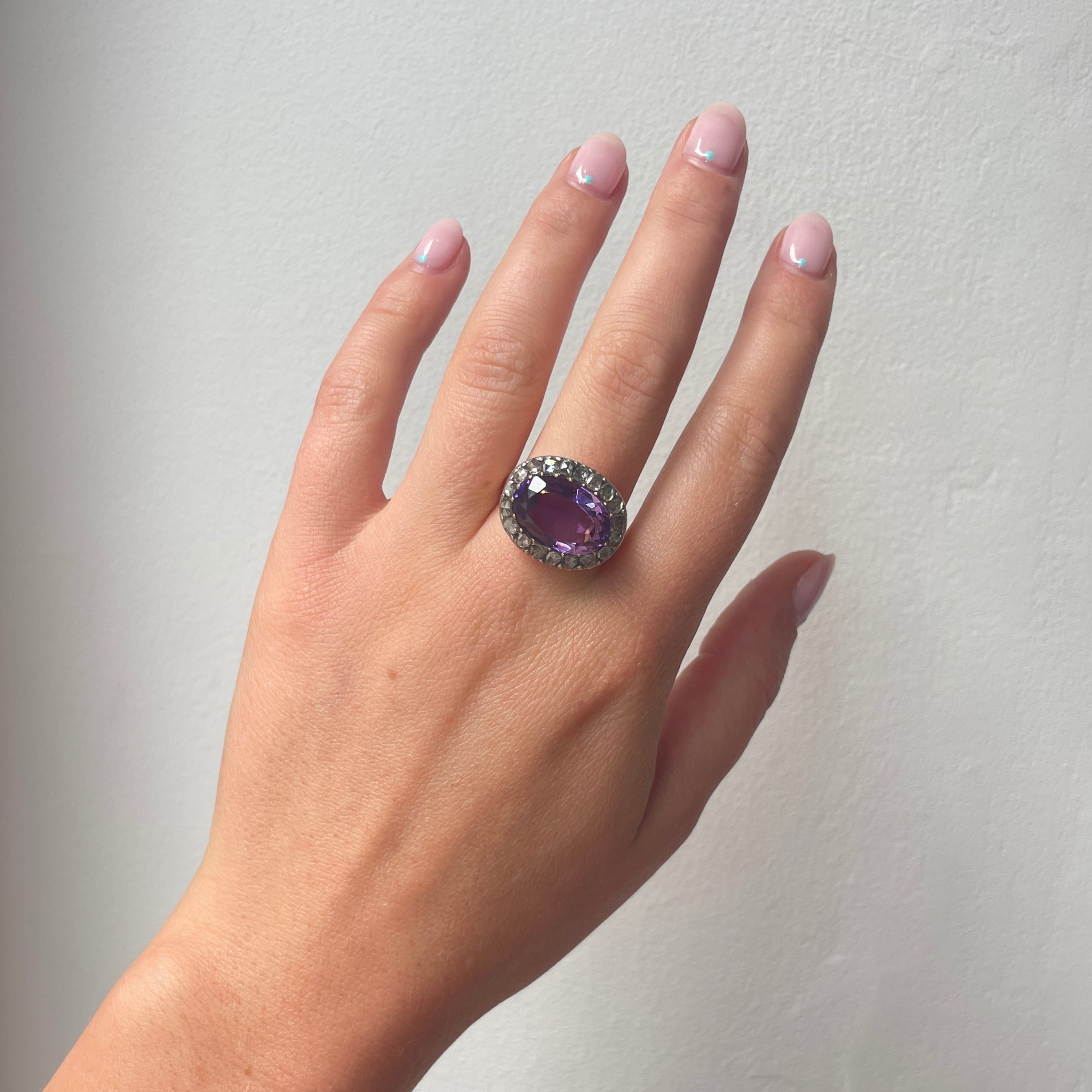 Early Victorian Amethyst Ring-Charlotte Sayers Antique Jewellery