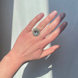 Early Victorian Aquamarine Pearl Ring-Charlotte Sayers Antique Jewellery