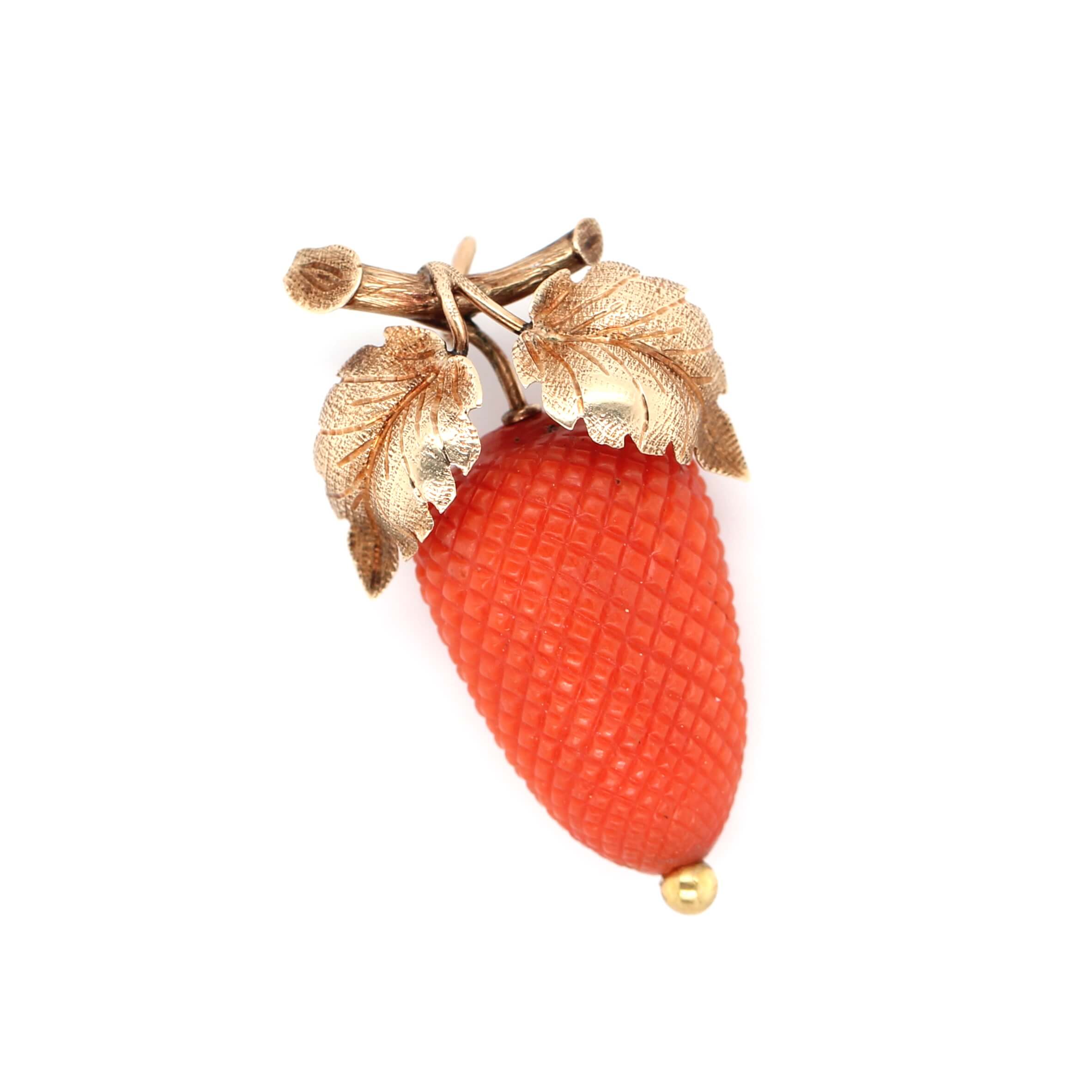 Early Victorian Coral Strawberry-Charlotte Sayers Antique Jewellery