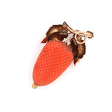 Early Victorian Coral Strawberry Pendant-Charlotte Sayers Antique Jewellery