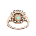 Early Victorian Emerald and Old Cut Diamond Cluster Ring-Charlotte Sayers Antique Jewellery