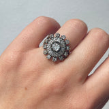 Early Victorian Old Cut Diamond Cluster Ring-Charlotte Sayers Antique Jewellery